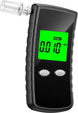 Breathalyzer with LCD Digital Display, Portable Alcohol Tester Includes 10 Mouth