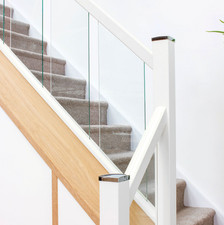 300mm Rake Glass Stair Panel