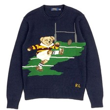 POLO RALPH LAUREN Polo Ralph Lauren Polo Bear Sweater Navy Rugby Size M
