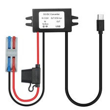 DC 12V/24V to 5V 3A 15W USB C Buck Converter, Step Down, Type C, Fuse, Power