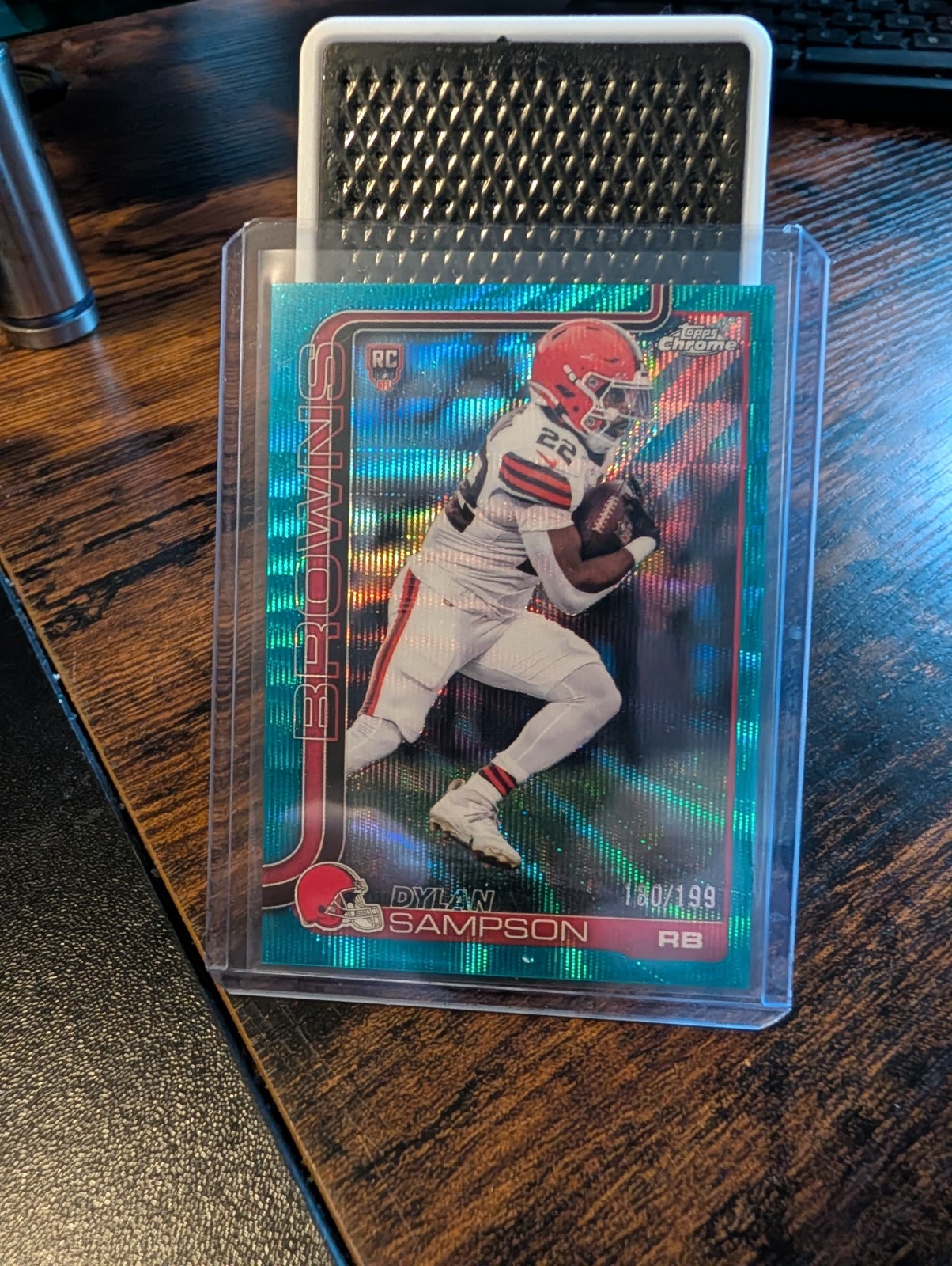 2025 Topps Chrome Dylan Sampson #308 Rookie Card Aqua Refractor /199