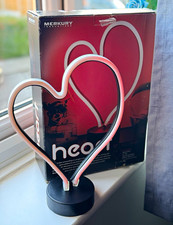 Merkury Innovations Heart 12" LED Accent Lamp Battery Operated Red Heart Light