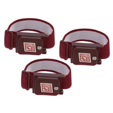 3Pcs Anti Static Wrist Strap, ESD Antistatic Bracelet Spare Bracelet Maroon Red