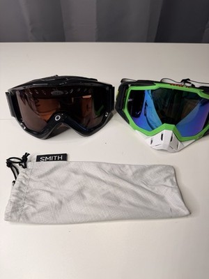 Smith Ski/Snowboard Goggles Black Frame Brown Tinted Lens Adjustable Strap