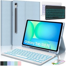 Backlit Keyboard Case Mouse For Samsung Galaxy Tab S10 FE/S9 FE 10.9/S9 S8 S7 11