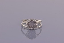 Sterling Silver Gray Drusy Quartz Split Band Ring 925 Sz: 10