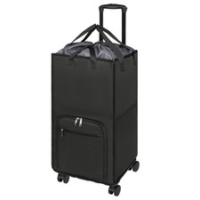 Bukere Extra Large Rolling Laundry Basket with Wheels, 90L Freestanding Colla...