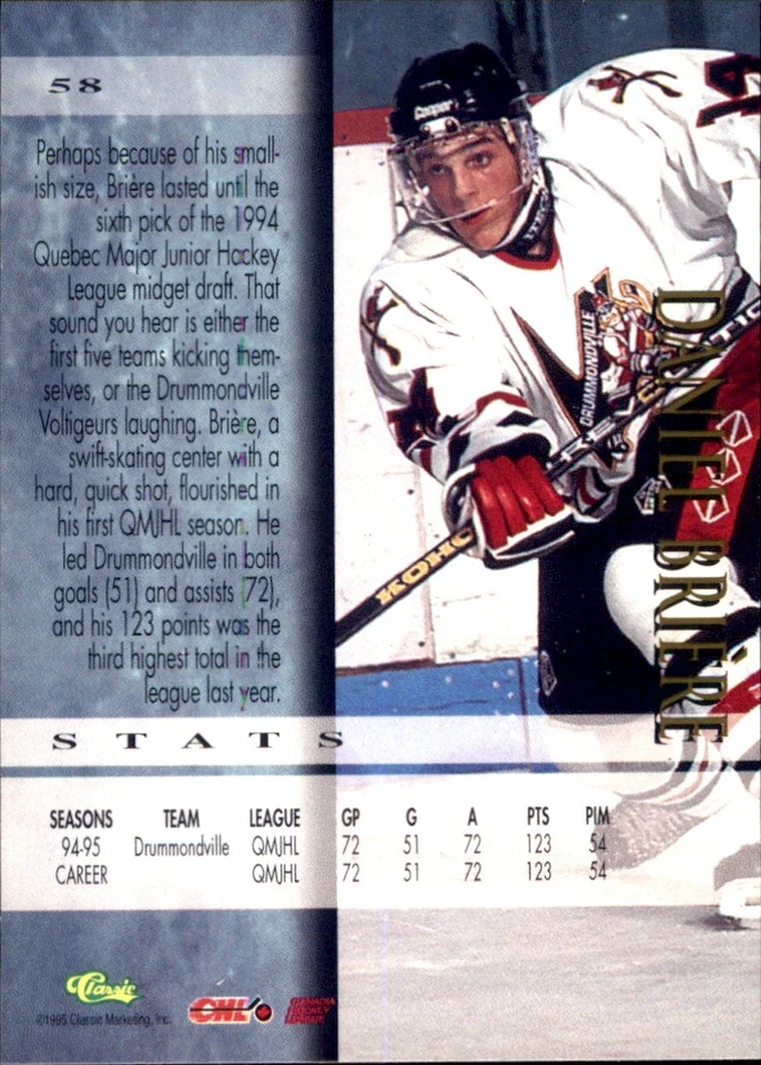 1995 CLASSIC RC Singles Stars 🥅 YOU PICK #1 - #100 🥅 Complete Your Set - Image 3 of 4
