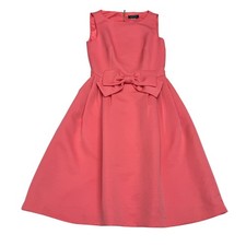 Tahari ASL Women's Bow Cocktail Dress Fit & Flare Coral Pink, Size 2