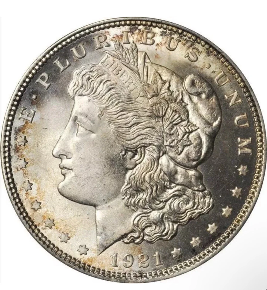 1921 年 NGC 评级 MS67 13,500 美元 PCGS 价格指南! 稀缺等级摩根元银币1美元 — 第 2/2 张图片