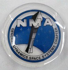 RARE Vintage NMA General Dynamics Space Systems Chapter Lucite Paperweight