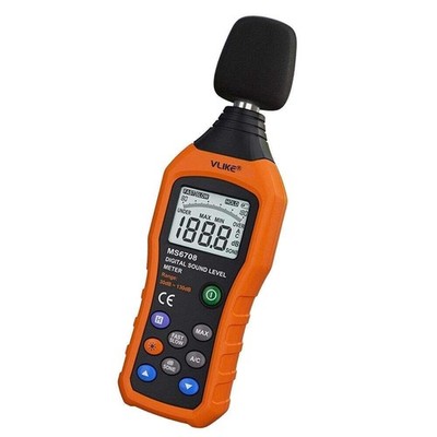 VLIKE LCD Digital Audio Decibel Meter Sound Level 20*5.5*2.6cm, Orange 