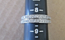 2 stackable 925 Sterling Silver CZ? size 8.5 Hidalgo? Eternity Band QVC? 5.2 gr