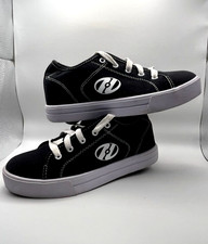 Heelys HES10458 Black White Canvas Wheeled Sneakers Youth 5/ Womens 6