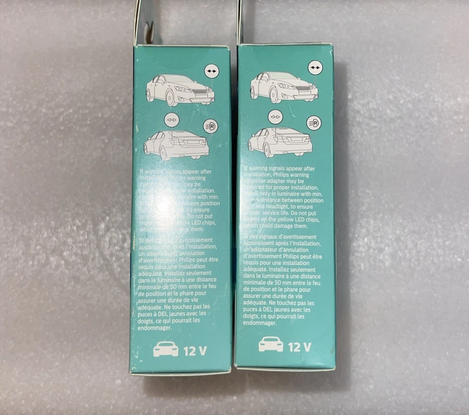 2 Paquetes De Philips Ultinon Luz LED 1156WLED 6K Bombillas Blancas Detener Freno - Caja NUEVA Foto 2 de 4