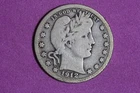 Estate Find 1912 S Barber Quarter Dollar #K59299
