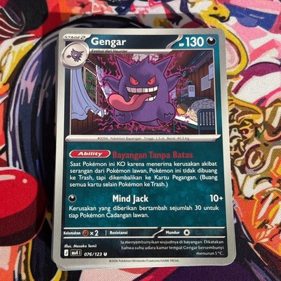 Gengar - 076/123 - Uncommon - Pokemon MA4I Void Blast (Indonesian)