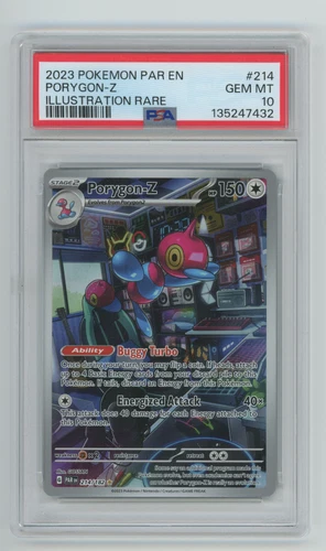 2023 POKEMON PAR EN-PARADOX RIFT ILLUSTRATION RARE #214 PORYGON-Z PSA 10