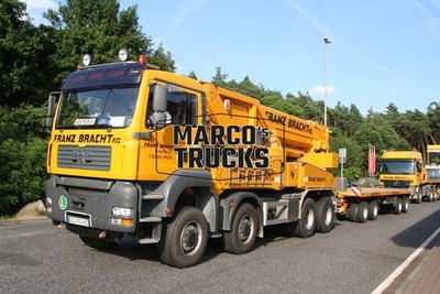 LKW Foto MAN TGA 41.480 Zugmaschine crane Deutschland gelb FRANZ BRACHT K #j4ot