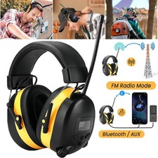 FM Radio Headphones with Digital Display, 30Db AM FM Hearing Protection Safety