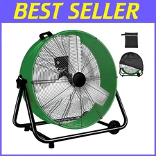 24" Industrial Drum Fan - 3 Speeds, 8800 CFM Air Circulation