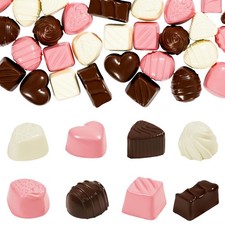 24 PCS Fake Chocolate Artificial Food White Pink Mixed Color Model Valentine