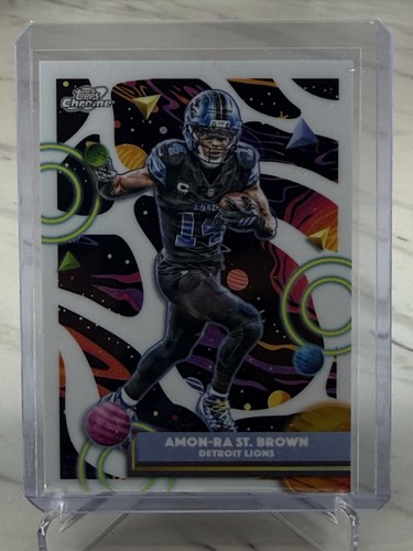 2025 Topps Cosmic Chrome - Amon-Ra St. Brown #33 White Hole Refractor SSP