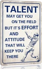 Baseball Metal Tin Sign Vintage Quote Wall Art Decor 8x12inch