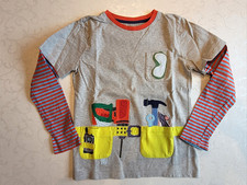 Langarmshirt LA-Shirt Pulli Mini Boden 140 9-10 Y Handwerker Oberteil Lagenlook