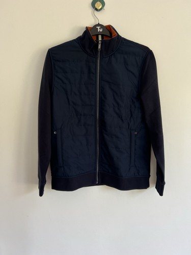 TED BAKER Mens Jacket TB 4 UK L Entil Navy Quilted Funnel Neck Reg Fit Coat NEW - Picture 6 of 24