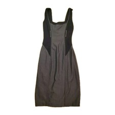 Vintage Dress Womens Size 4 Black Gray Bebe Sleeveless Mini Bodycon Made In USA