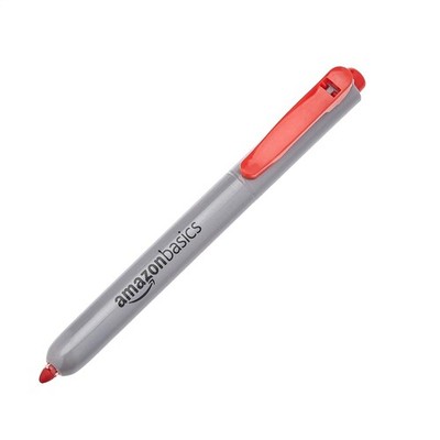 Amazon Basics Retractable Permanent Markers, 1 Count (Pack of 12), Assorted 