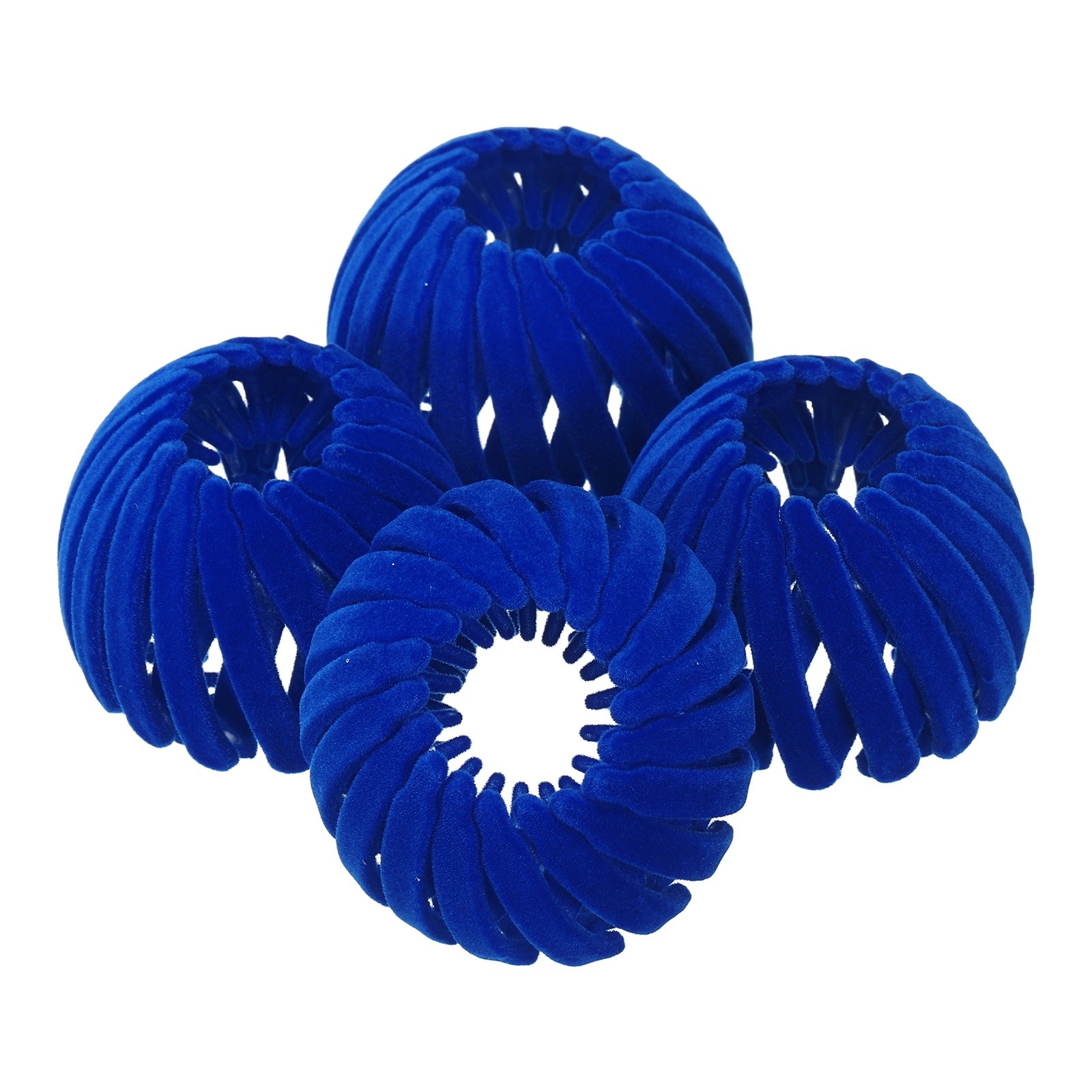 Bird Nest Magic Hair Clip, Hairs Maker Ponytail Holder (4 Pack, Blue)