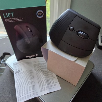 Logitech Lift Vertical Ergonomic Mouse Right Handed Wireless Bluetooth Graphite