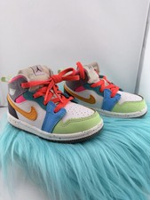 Nike Air Jordan 1 Mid SE Multi-Color TD White Black FN1189-100 Toddler Size 7C