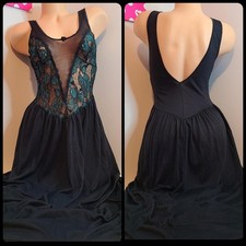 VTG 80s Victoria's Secret Stretch Lace  Cotton Midi Slip Dress Size Small