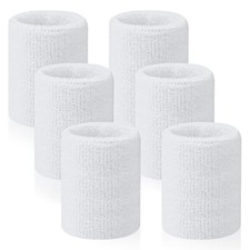 6 PCS Gymnastics Wristbands, Sweatbands for Men, 3.6 Inch Tennis Wristbands,