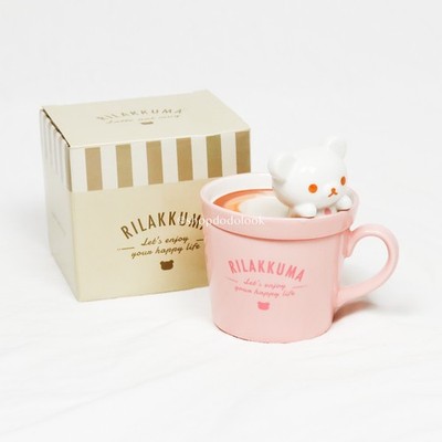 Japan San-X Rilakkuma Mascot Coffee Mug Bear Cafe at Home Series Holiday Gifts