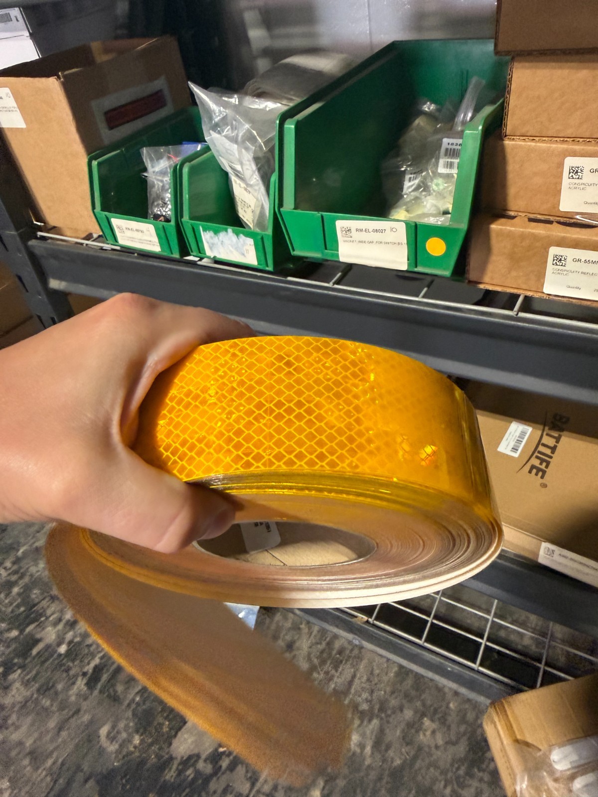 2" X 150' YELLOW REFLECTIVE SAFETY TAPE, 3M, 600 FEET , KC