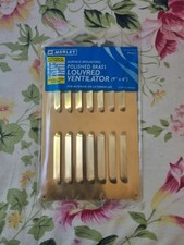 Vintage Marley Solid Brass Louvred Ventilator Vent Grill 9"x6" New NOS MI61