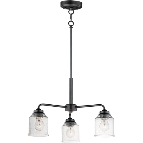 Maxim Lighting 12260CDBK Acadia 3 Light 20 inch Black Chandelier Ceiling Light - Picture 1 of 6