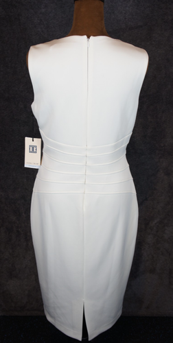NWT Ivanka Trump White Pleated Sheath Dress Women's Size 6 - Picture 3 of 10