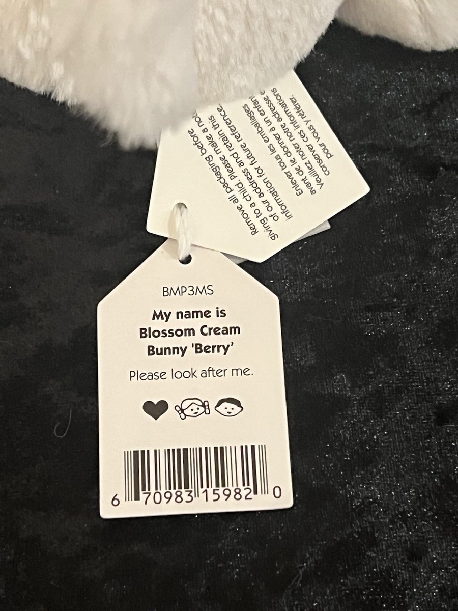 Jellycat Authentic Medium Blossom Cream Bunny Berry Original Plush