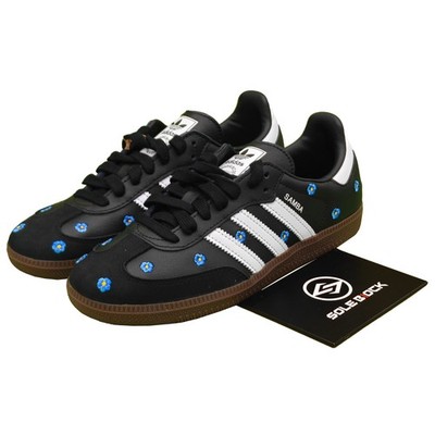 Size 9.5 - Adidas Samba OG Black Floral Embroidery W for sale