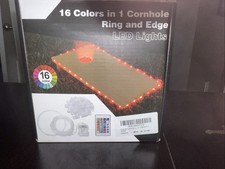 2 Pack Cornhole lights,2x3Meters Cornhole Boards LED Lights multi-color