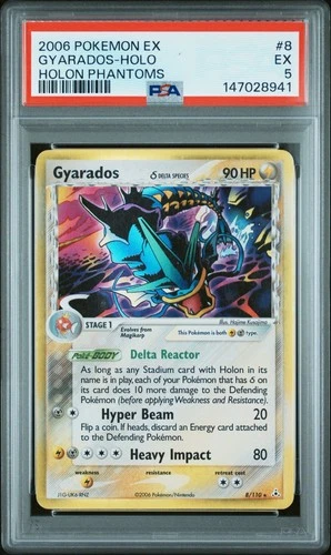 2006 POKEMON EX HOLON PHANTOMS #8 GYARADOS-HOLO PSA 5