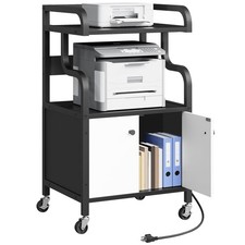 Printer Stand,Printer Table for Home Office with Charging Station, Large Roll...