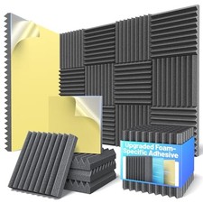 12 Pack Sound Proof Foam Panels For Walls 2 x12 x12 Self 2 Inch 12 Pack Black