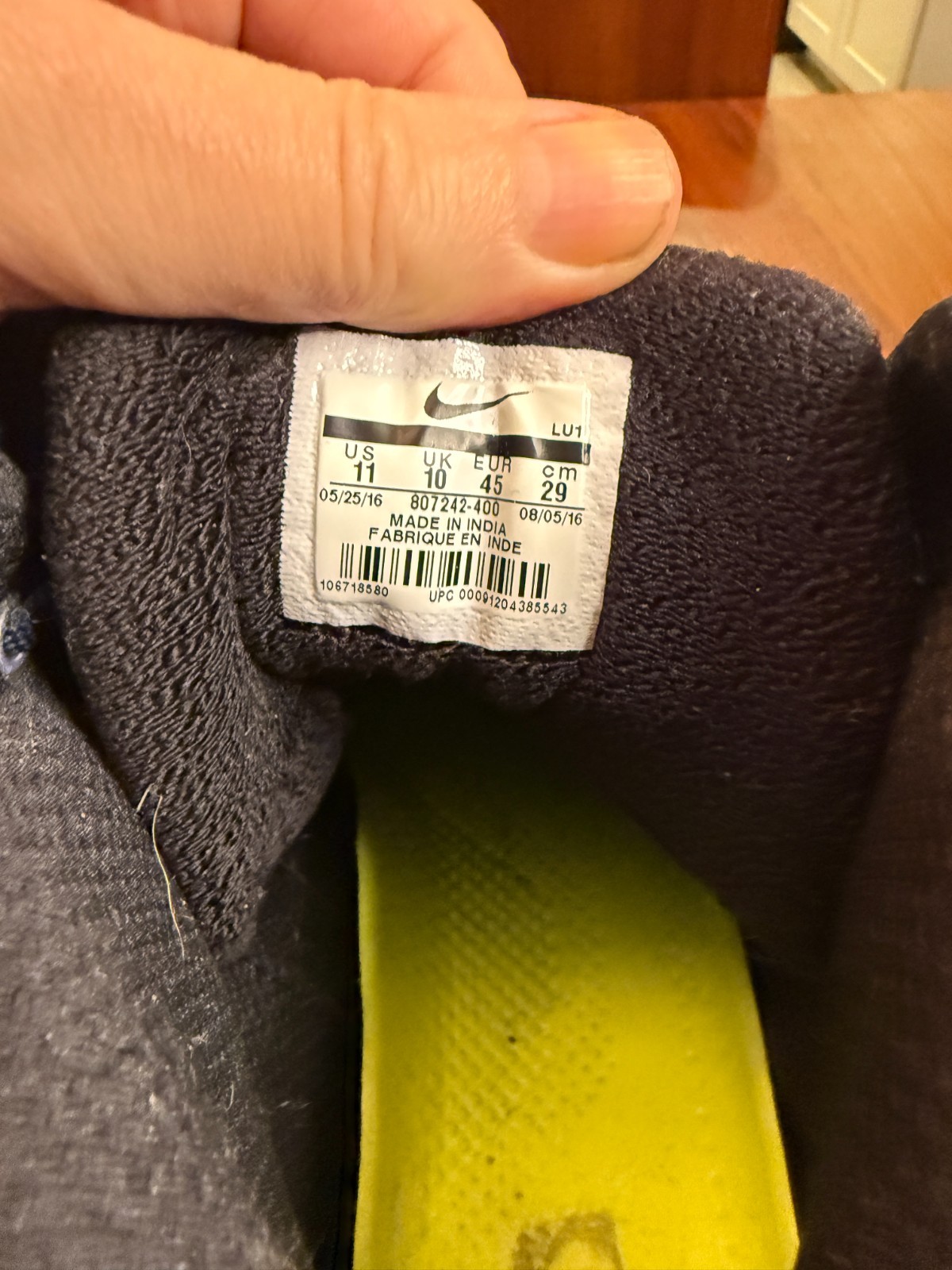 Nike Son of Force Mid Winter Blue Sneakers Men's Size 11 807242-400