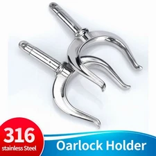2X Boat 316 Stainless Steel Rowlock Side Mount Line Oarlock Socket Marine Yacht 